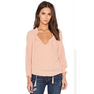 Greylin 'Silvie' Smocked Blouse in Blush, Size Small, NWT